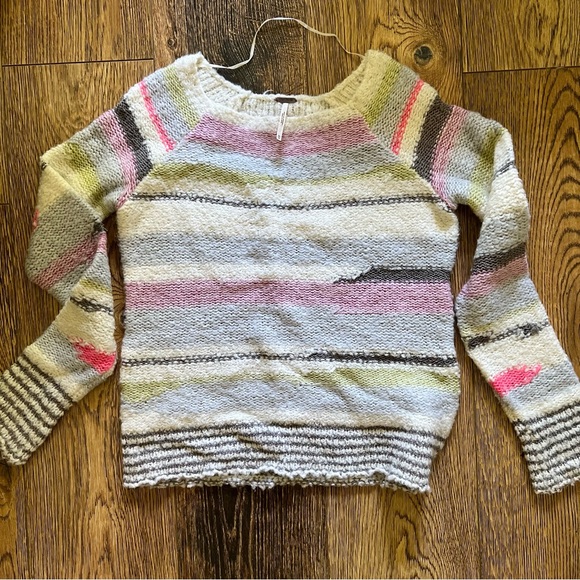 Free People Patchwork Knit Sweater - Picture 2 of 5